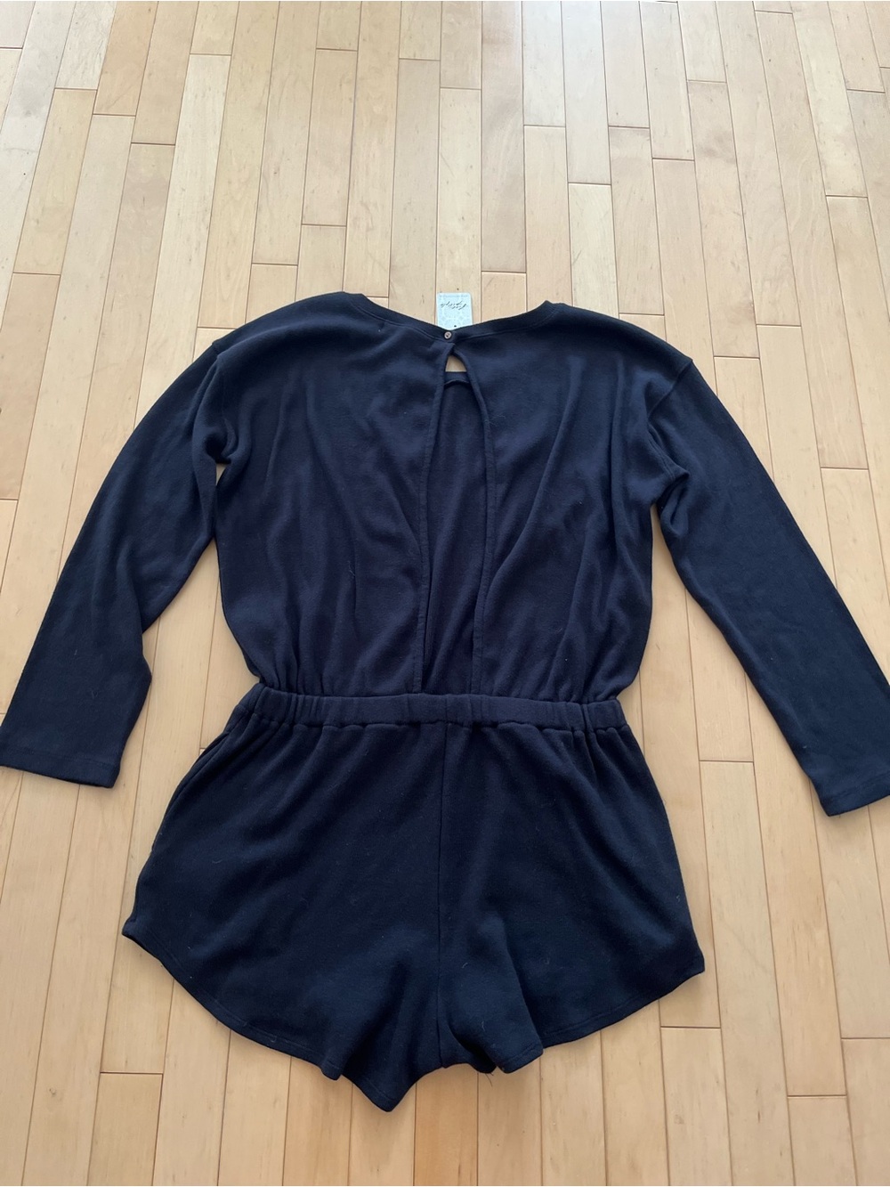 Free People Beach Black Knit Romper
